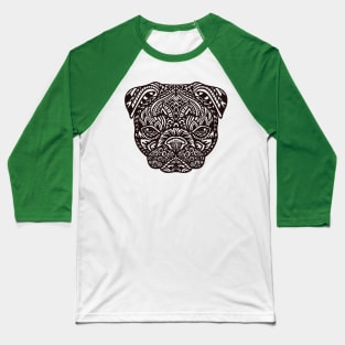 Pug Mandala Tattoo Baseball T-Shirt